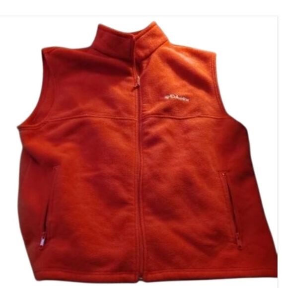 Columbia red fleece vest - Picture 2 of 5